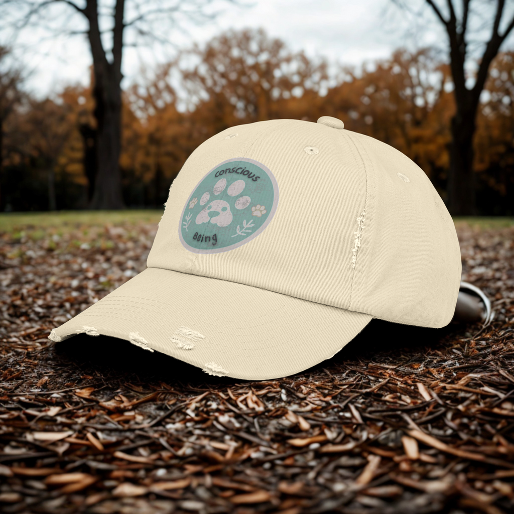 Distressed Cap - Conscious Being Logo - Unisex