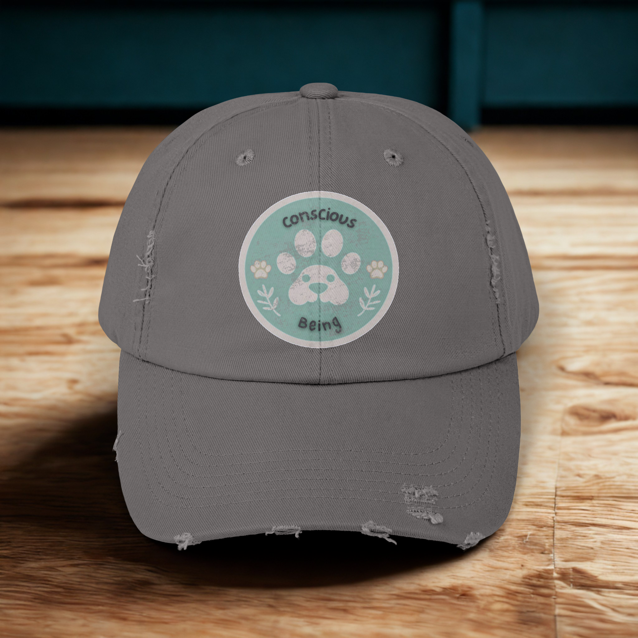 Distressed Cap - Conscious Being Logo - Unisex