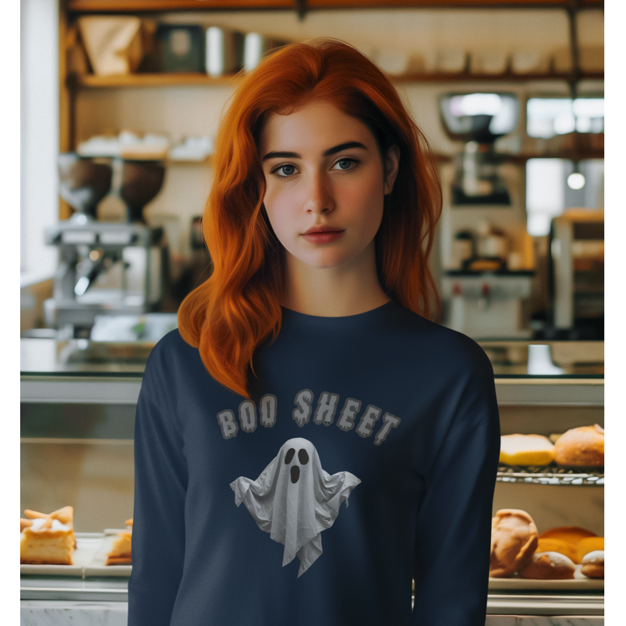 Boo Sheet Halloween Long Sleeve Shirt, Unisex - Funny Apparel for Trick or Treating, Spooky Gift, Costume Party Wear, Scary Ghost Tee, Fall