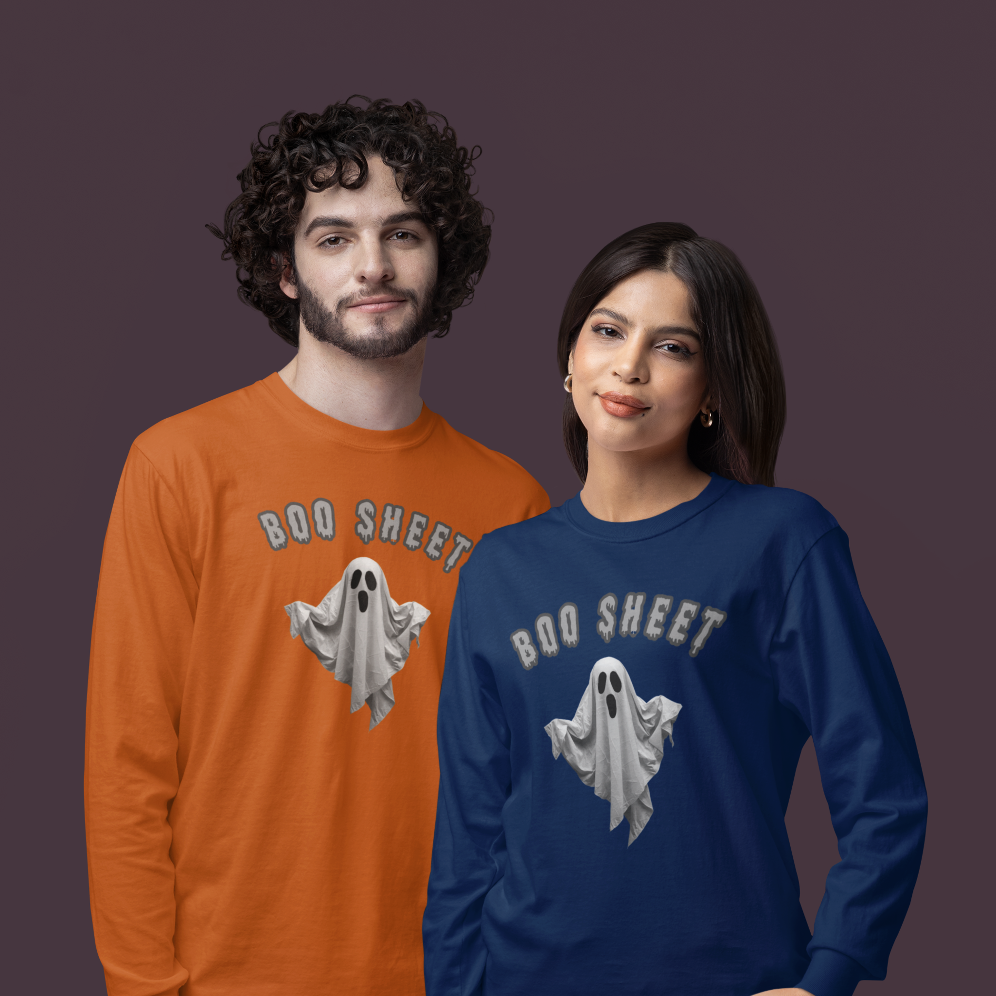 Boo Sheet Halloween Long Sleeve Shirt, Unisex - Funny Apparel for Trick or Treating, Spooky Gift, Costume Party Wear, Scary Ghost Tee, Fall