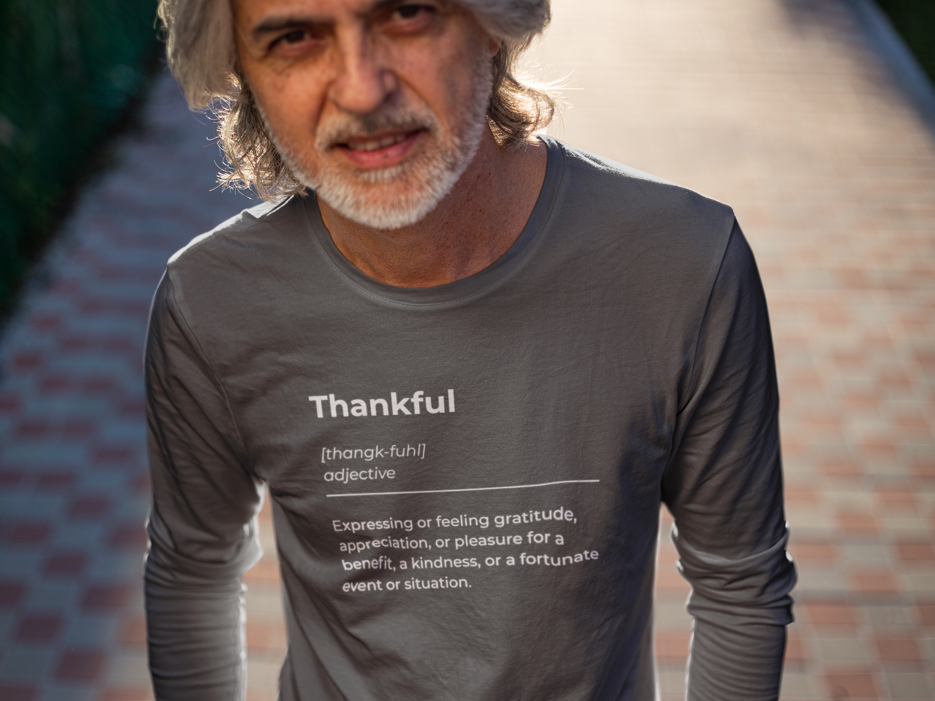 Thankful Meaning Shirt - Unisex Tee, Long Sleeve Graphic T-Shirt, Comfortable Fall Apparel, Grateful Gift Idea, Thanksgiving Top