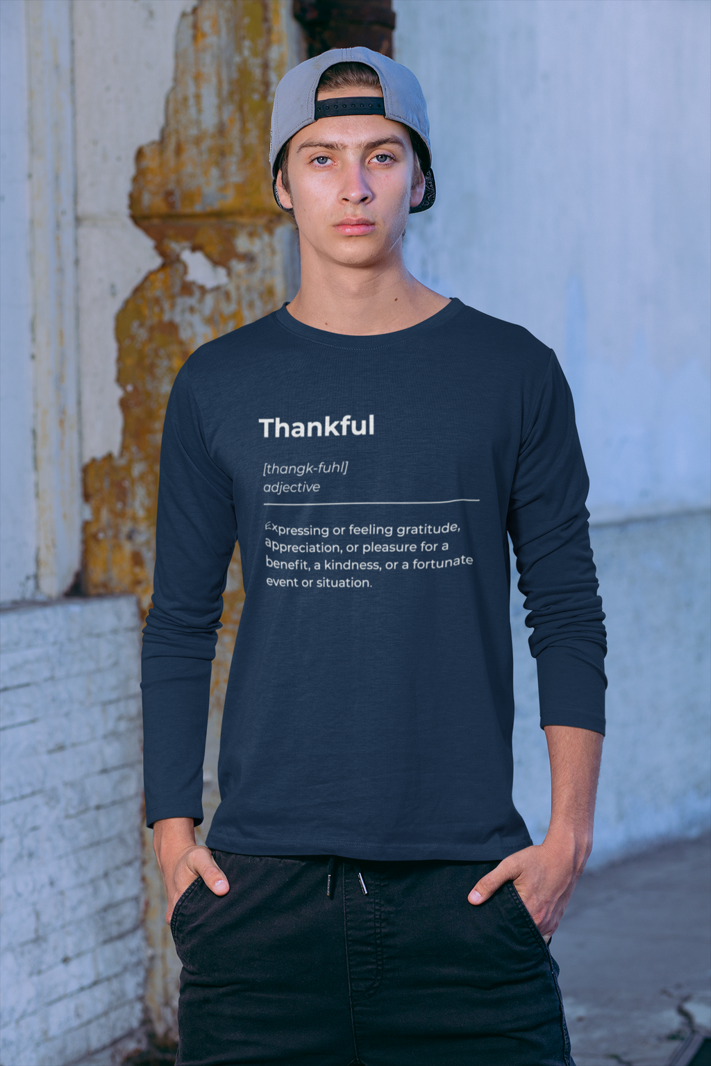 Thankful Meaning Shirt - Unisex Tee, Long Sleeve Graphic T-Shirt, Comfortable Fall Apparel, Grateful Gift Idea, Thanksgiving Top
