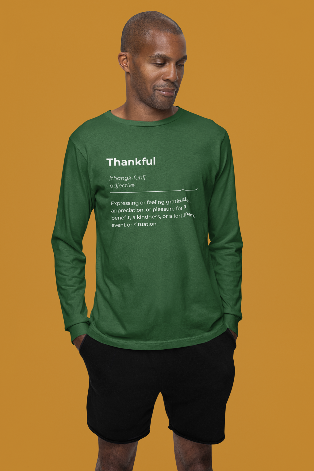 Thankful Meaning Shirt - Unisex Tee, Long Sleeve Graphic T-Shirt, Comfortable Fall Apparel, Grateful Gift Idea, Thanksgiving Top