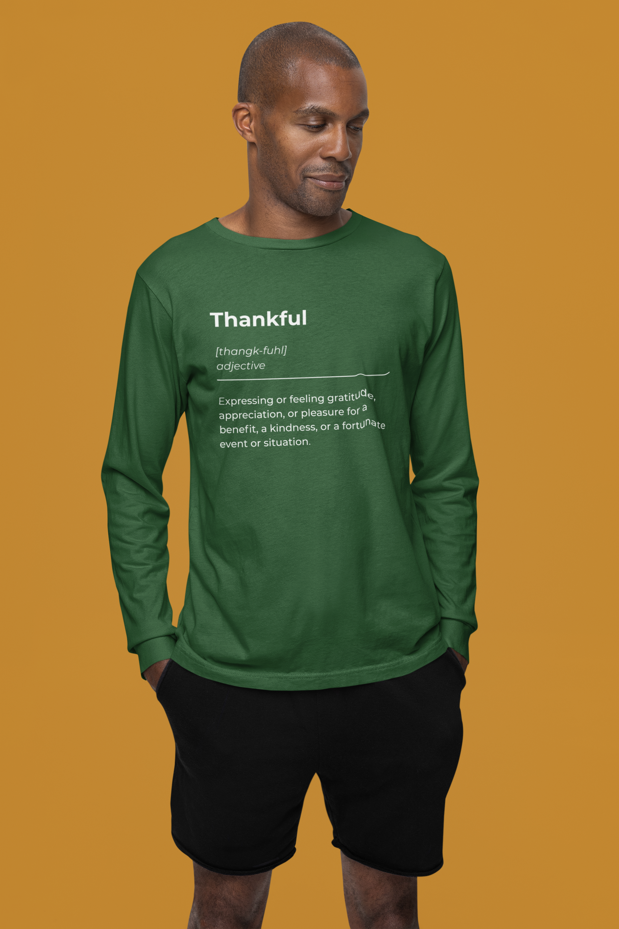 Thankful Meaning Shirt - Unisex Tee, Long Sleeve Graphic T-Shirt, Comfortable Fall Apparel, Grateful Gift Idea, Thanksgiving Top