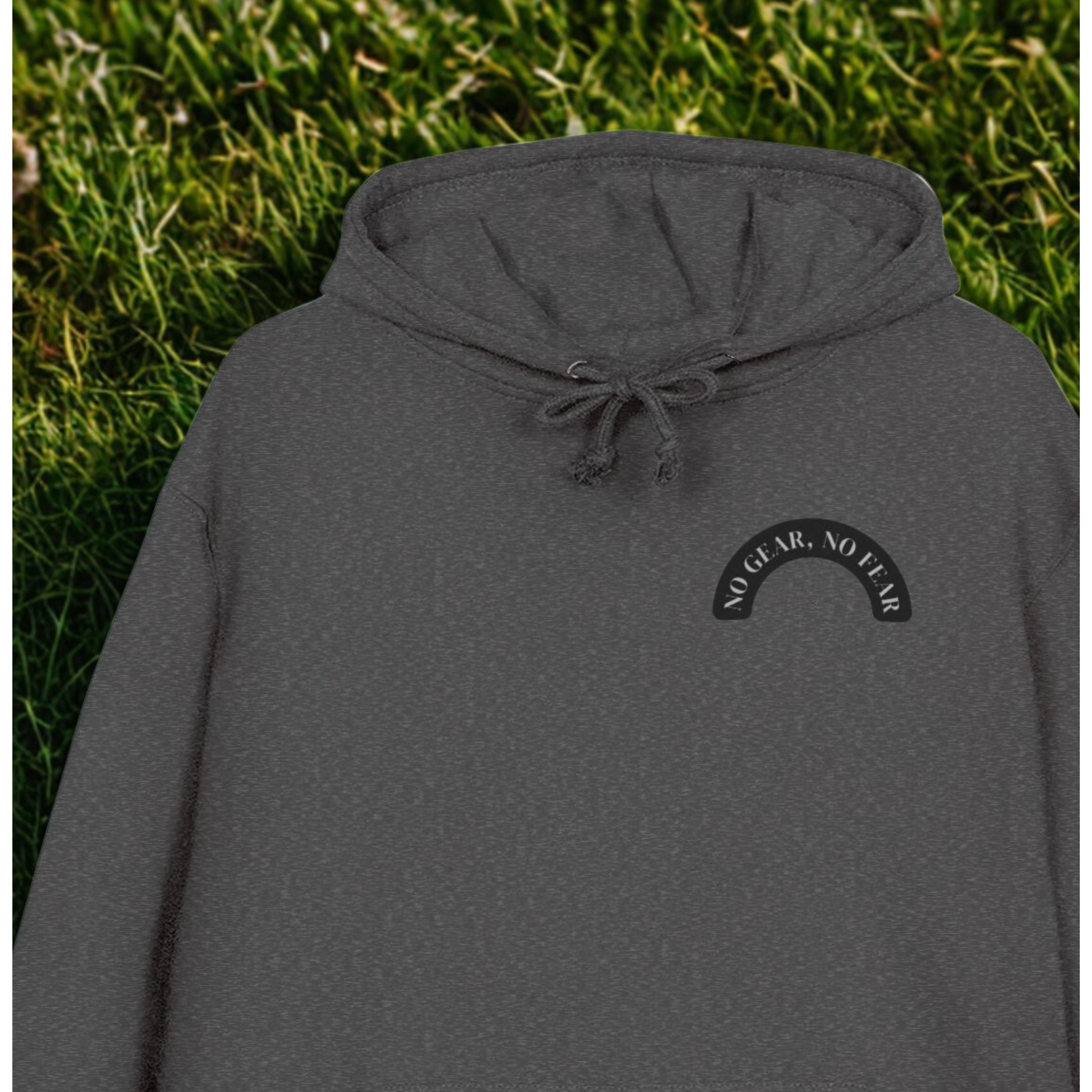 Motorcycle Hoodie - Unisex French Terry Hoodie - No Gear, No Fear Design