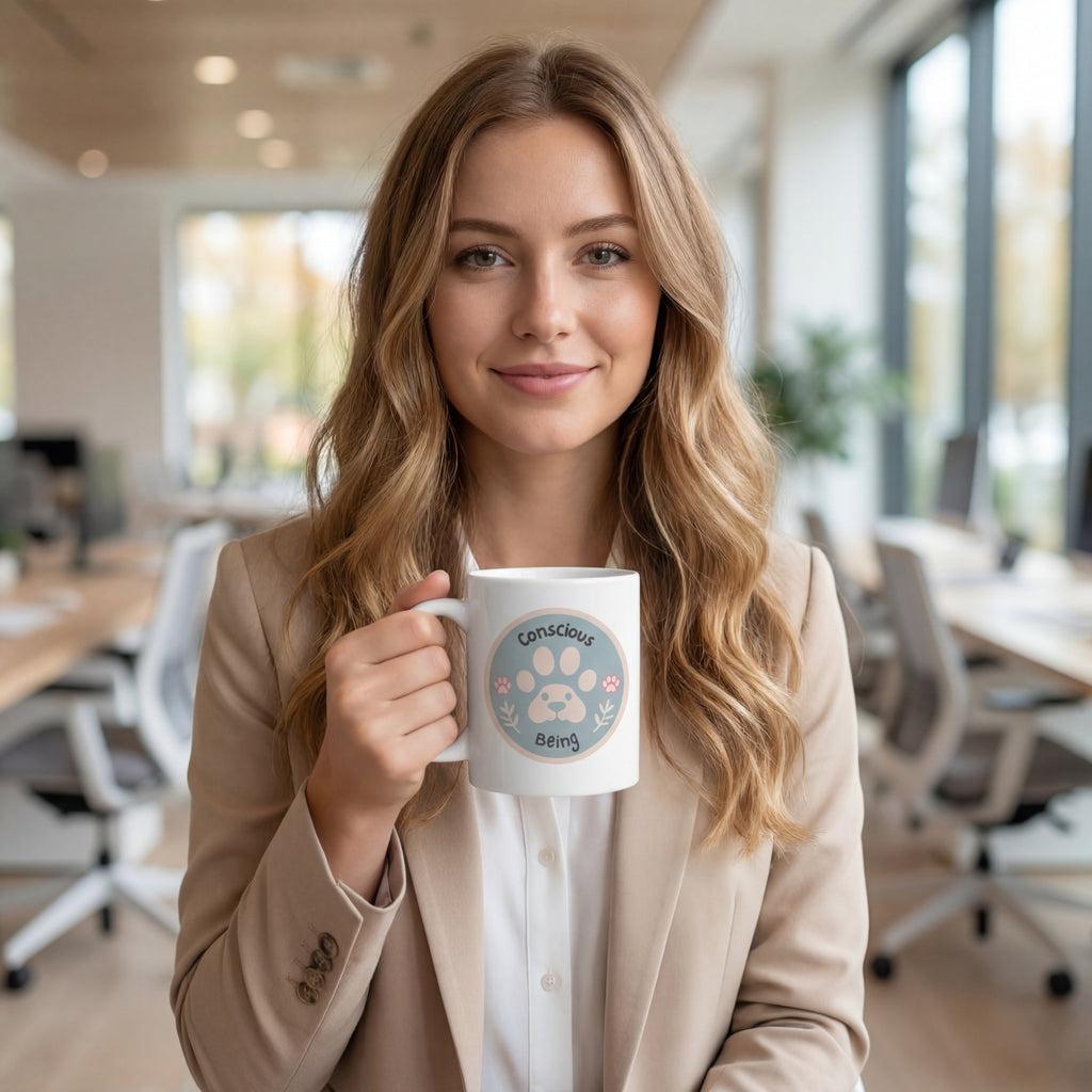 Conscious Being 11oz Mug – Paw Print Edition