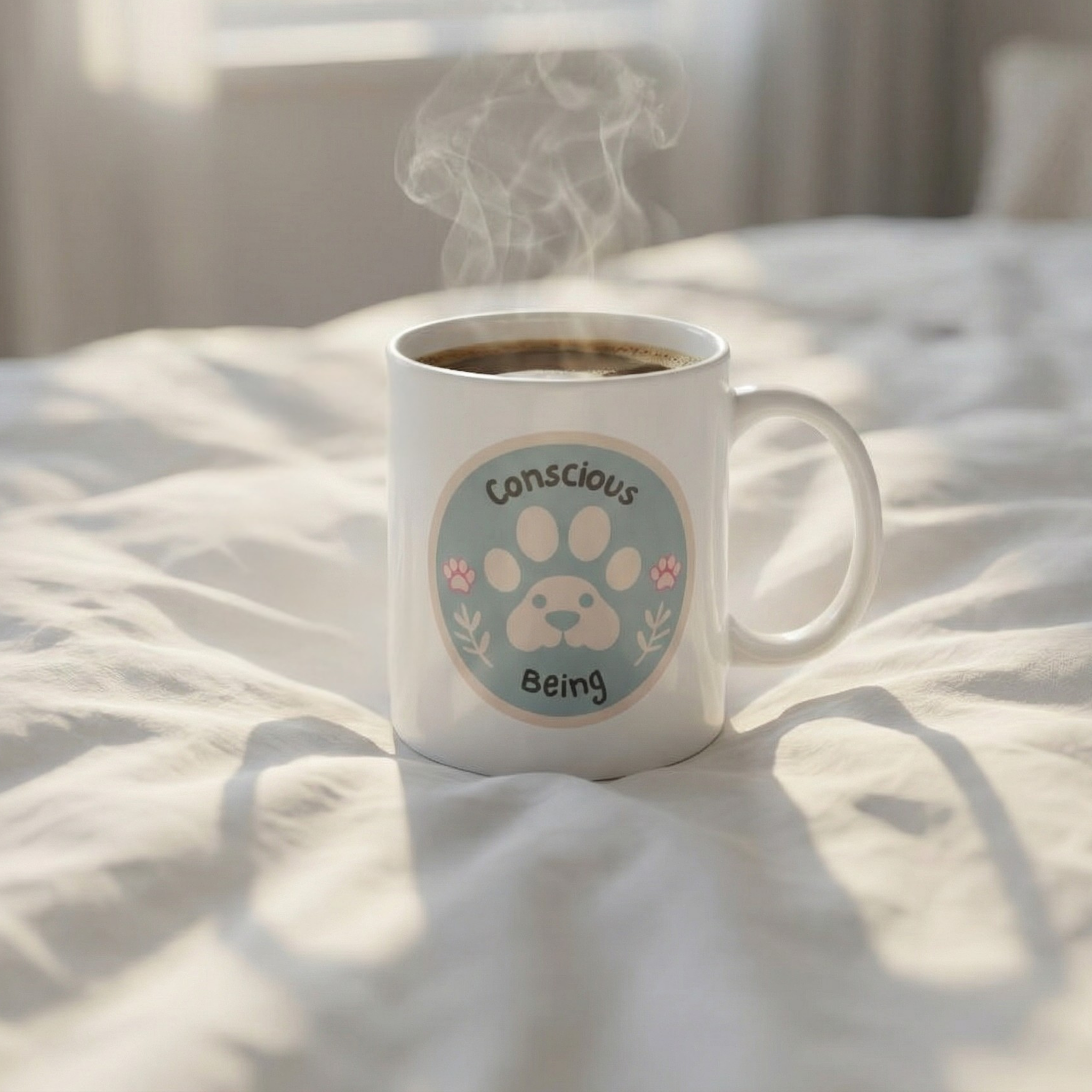 Conscious Being 11oz Mug – Paw Print Edition