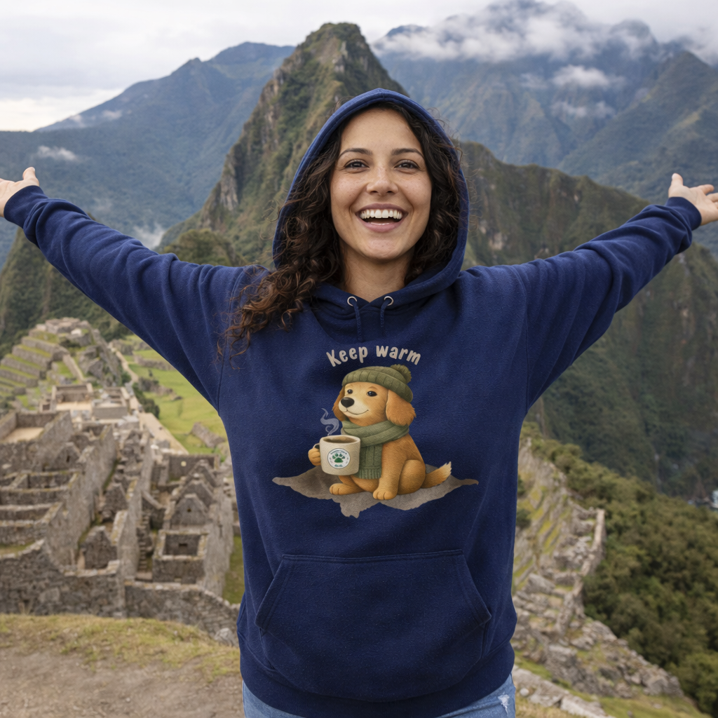 Keep Warm Hoodie – Cozy Dog Winter Sweatshirt - French Terry Hoodie