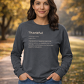 Thankful Definition Shirt – Gratitude-Inspired Long Sleeve
