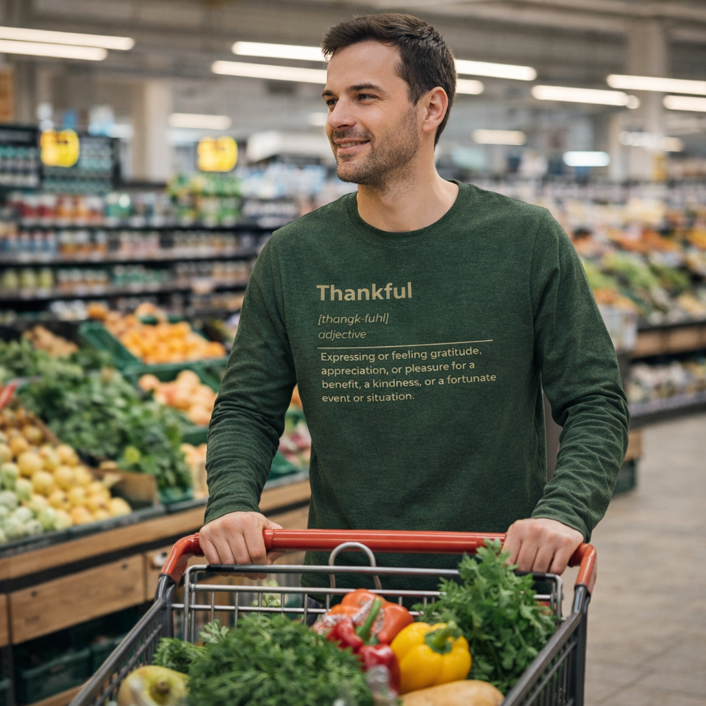 Thankful Definition Shirt – Gratitude-Inspired Long Sleeve