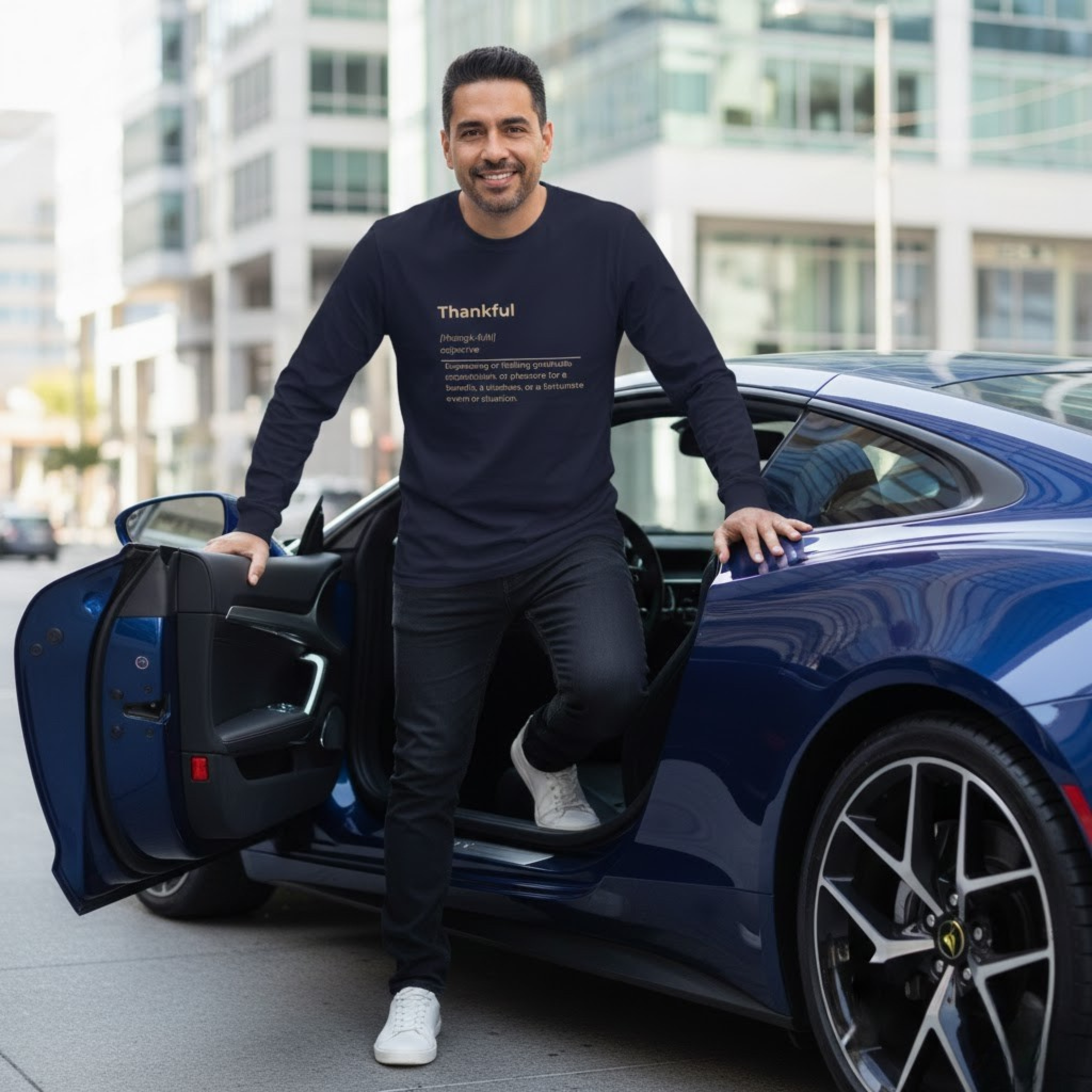 Thankful Definition Shirt – Gratitude-Inspired Long Sleeve