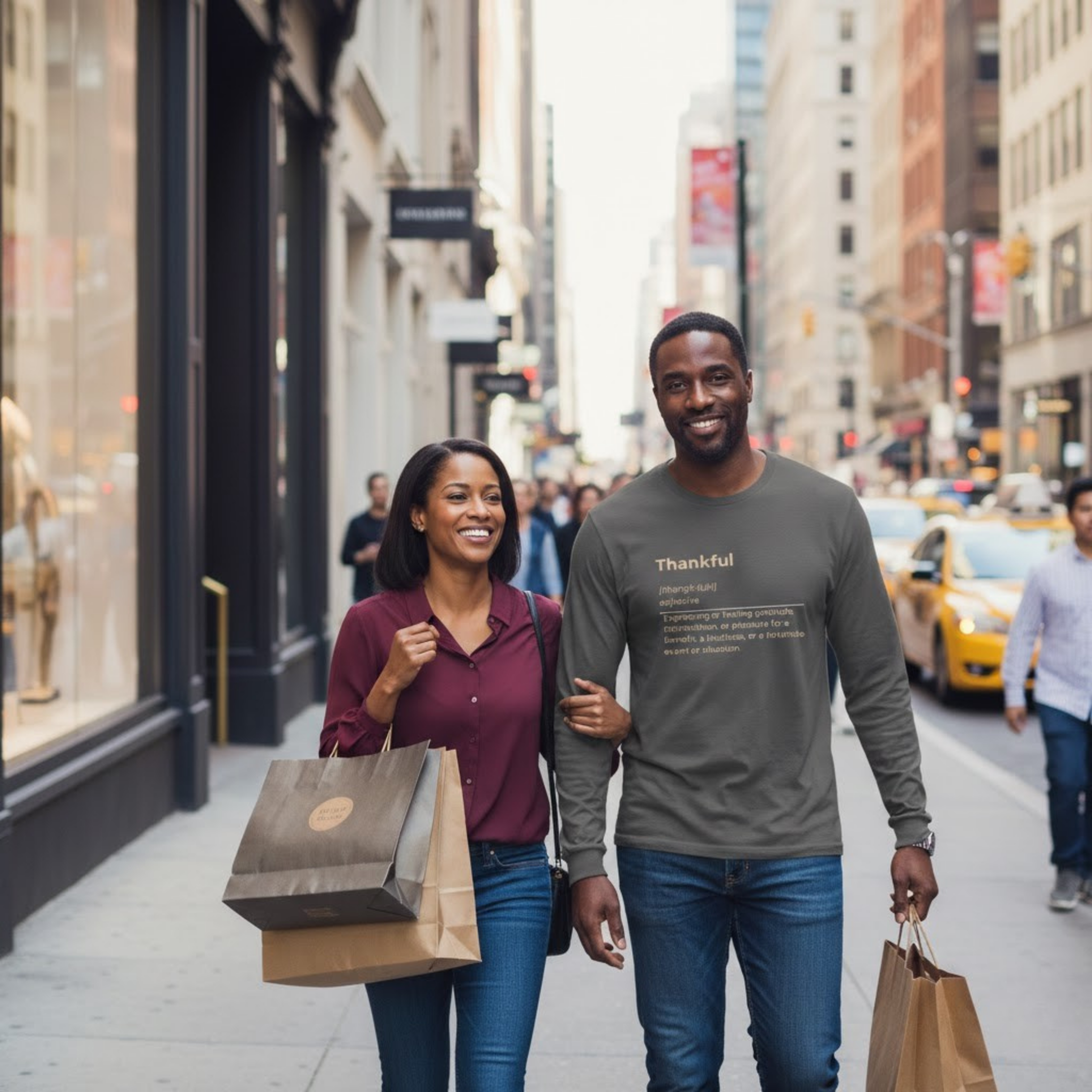 Thankful Definition Shirt – Gratitude-Inspired Long Sleeve