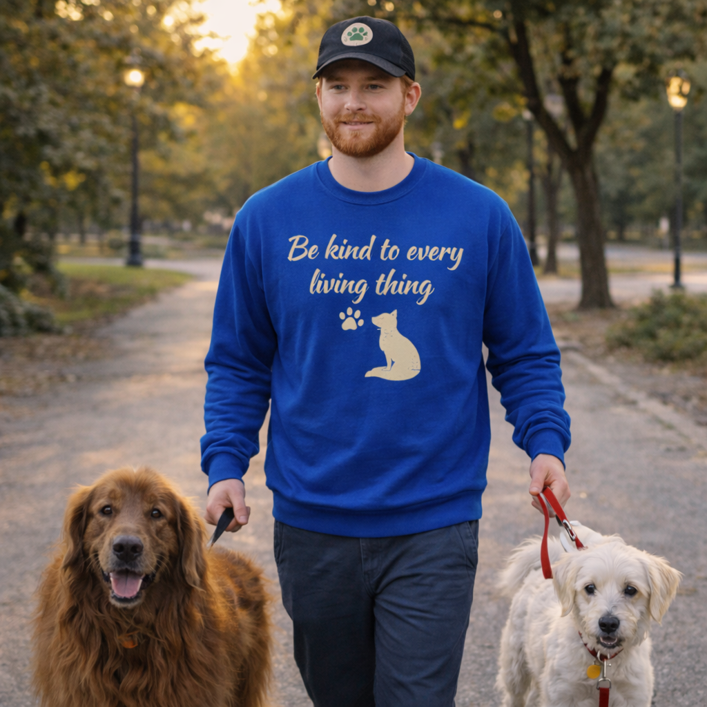 Be Kind to Every Living Thing Sweatshirt – Fox & Paw Edition