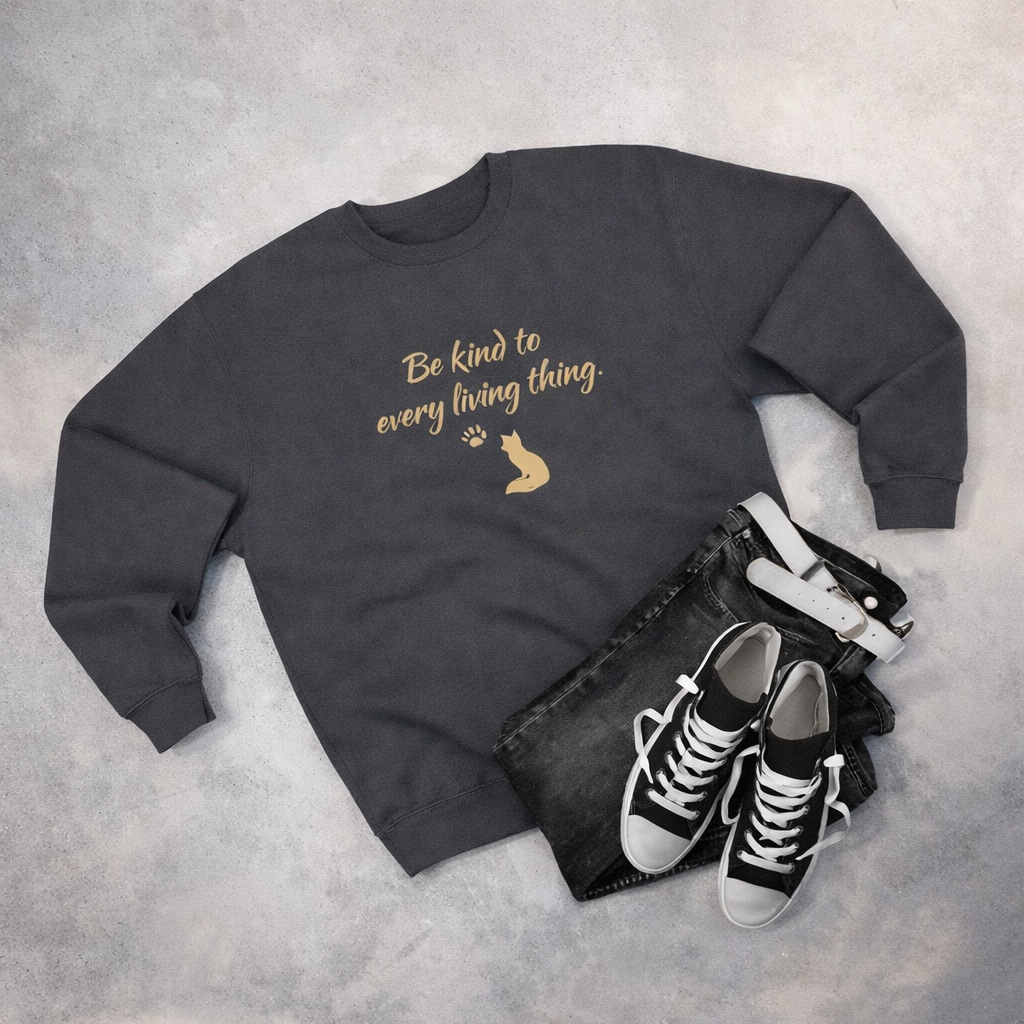 Be Kind to Every Living Thing Sweatshirt – Fox & Paw Edition