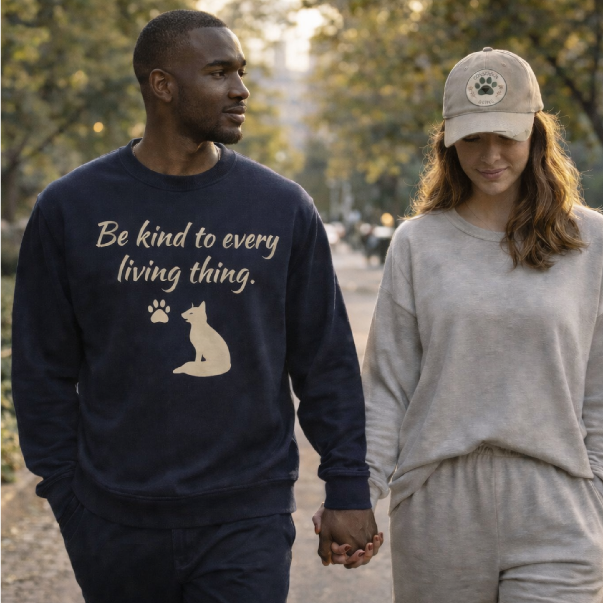 Be Kind to Every Living Thing Sweatshirt – Fox & Paw Edition