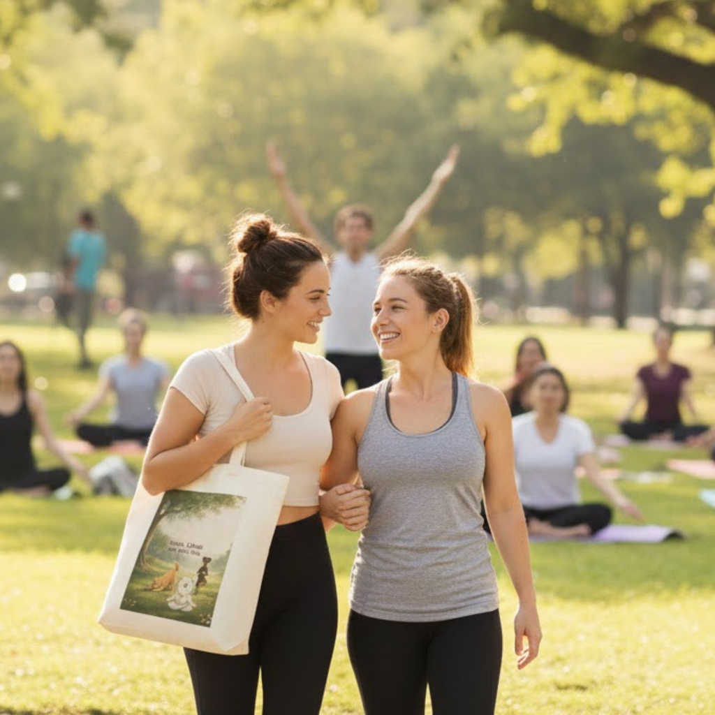 Inhale, Exhale and Don’t Bite – Funny Dog Tote Bag with Custom Option