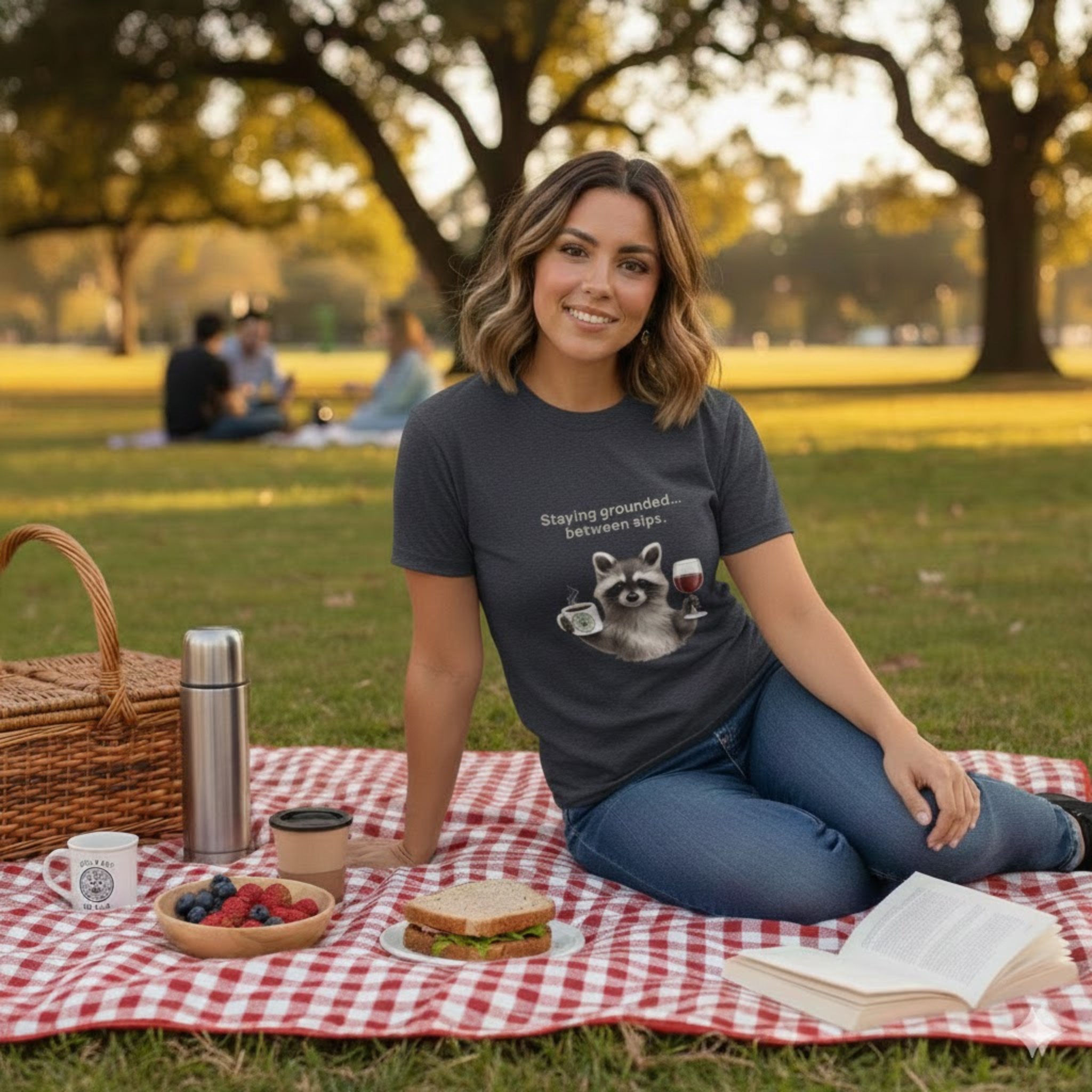 Staying Grounded Between Sips – Raccoon Coffee & Wine Tee