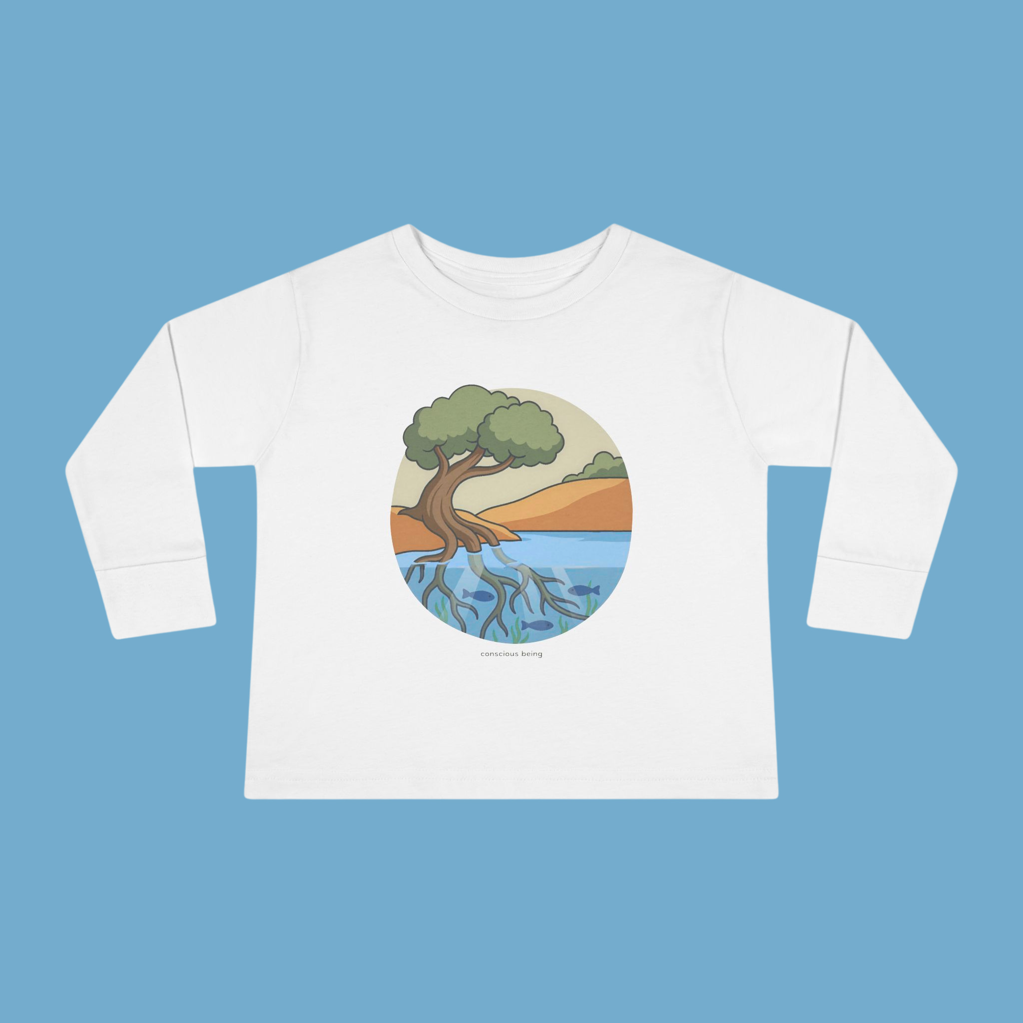 Earth Day Roots of Life Toddler Long Sleeve Tee