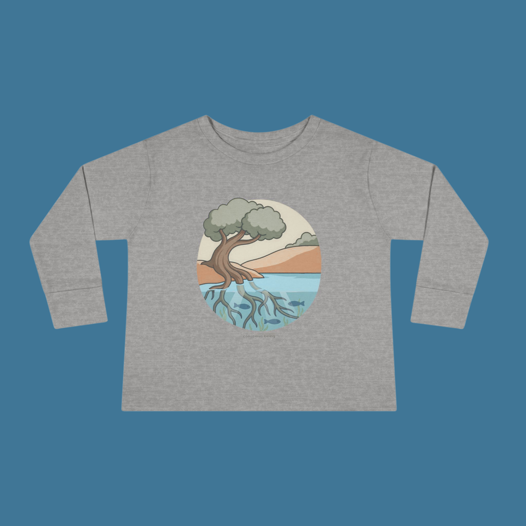 Earth Day Roots of Life Toddler Long Sleeve Tee
