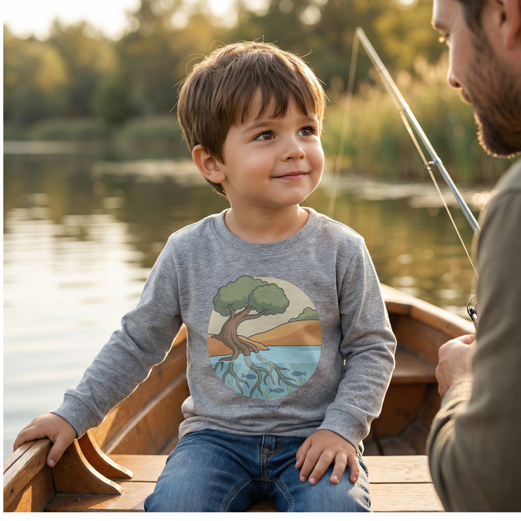 Earth Day Roots of Life Toddler Long Sleeve Tee