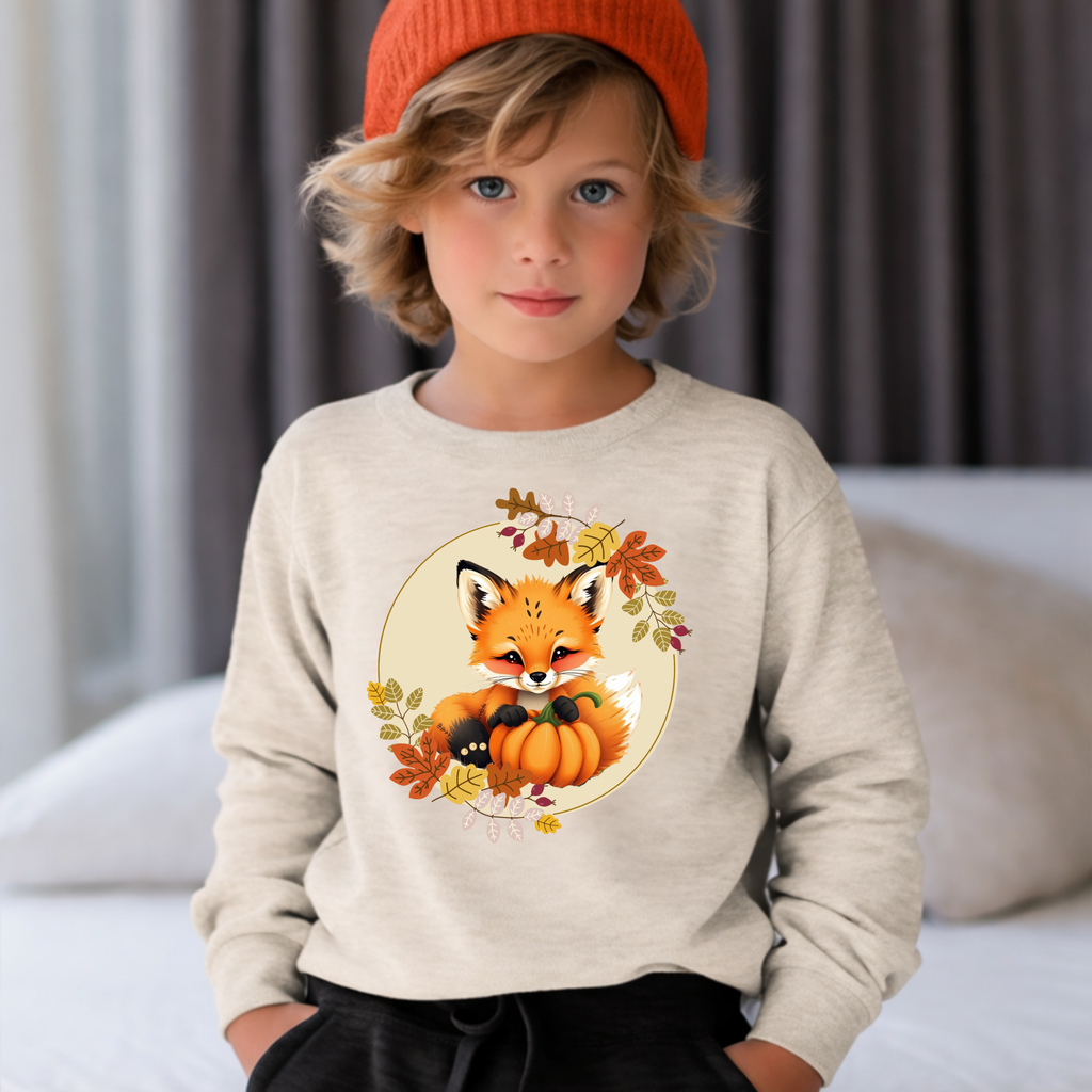 Little Pumpkin Fox Toddler Sweatshirt – Cozy Fall Edition