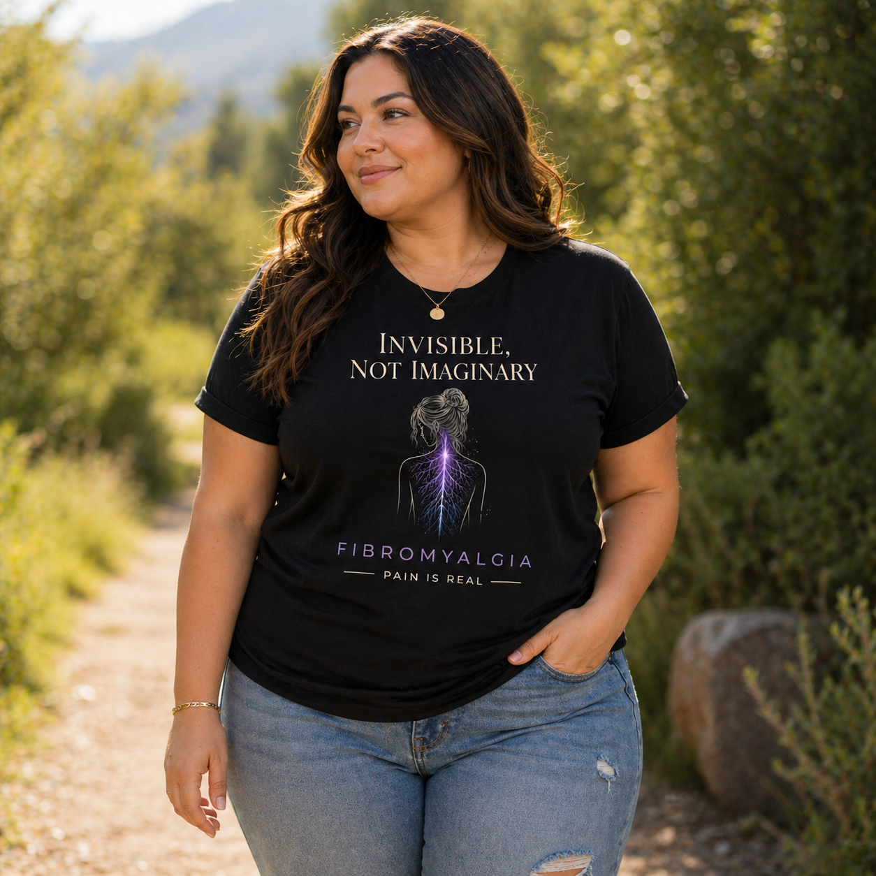 Invisible Not Imaginary – Awareness Quote T-Shirt
