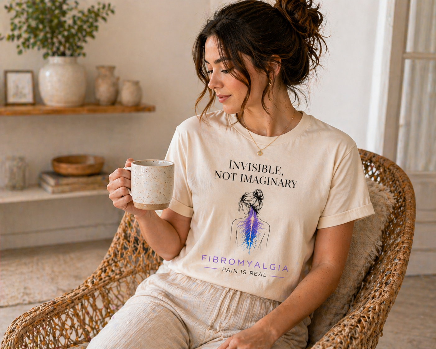 Invisible Not Imaginary – Awareness Quote T-Shirt
