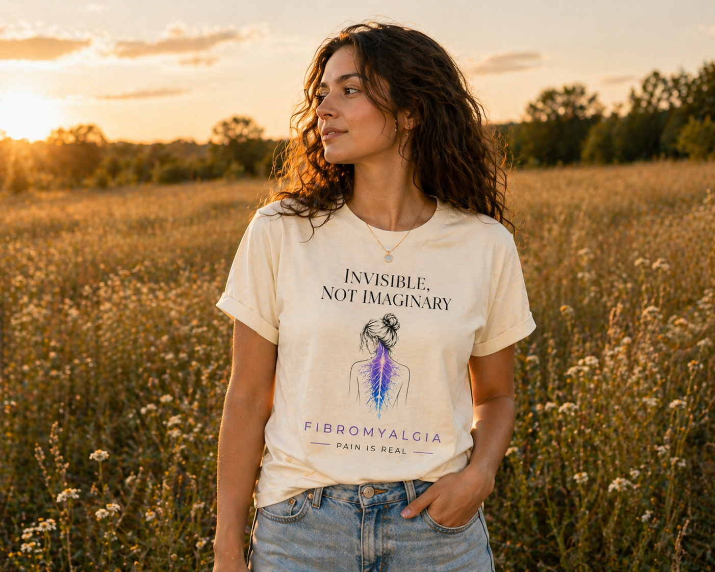 Invisible Not Imaginary – Awareness Quote T-Shirt