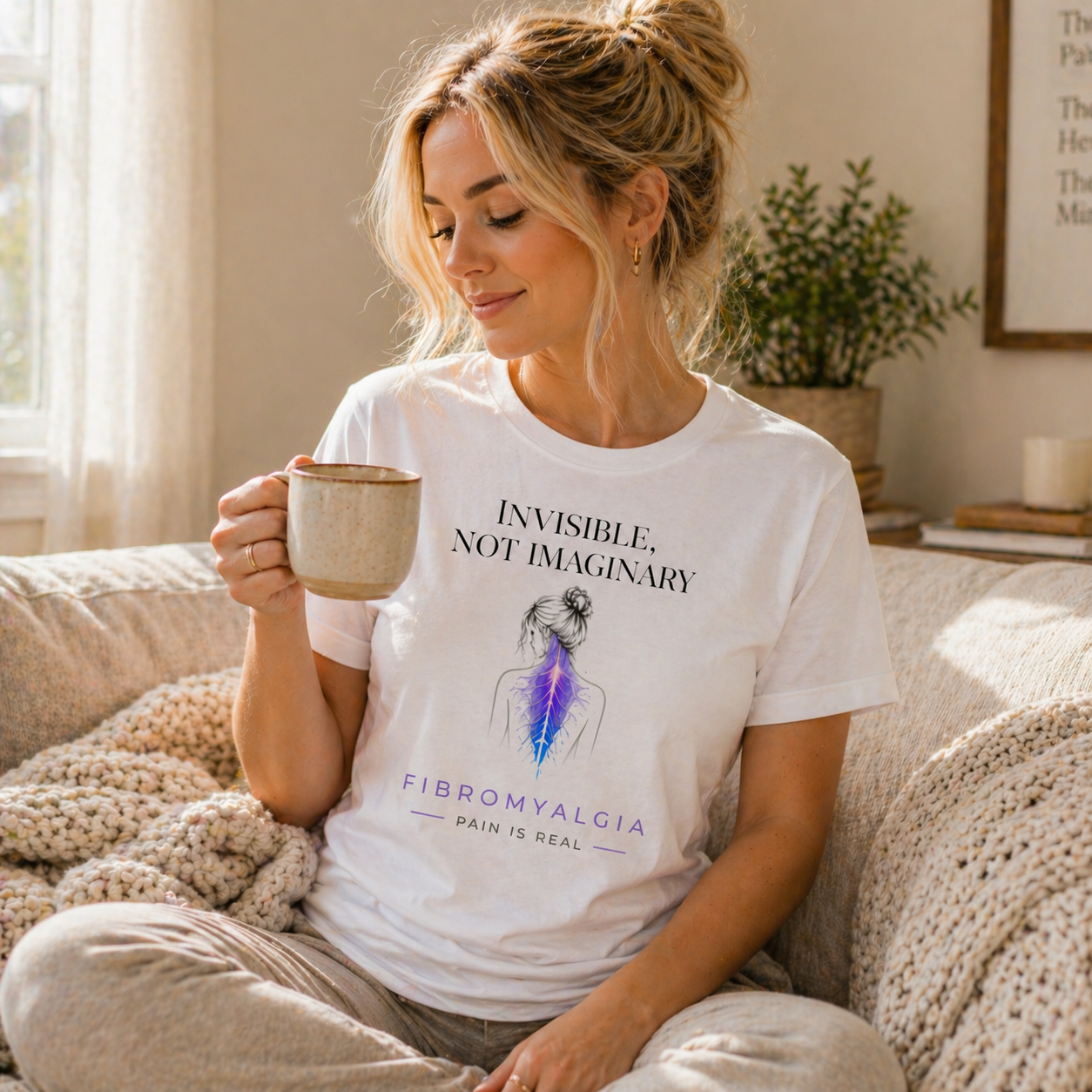 Invisible Not Imaginary – Awareness Quote T-Shirt