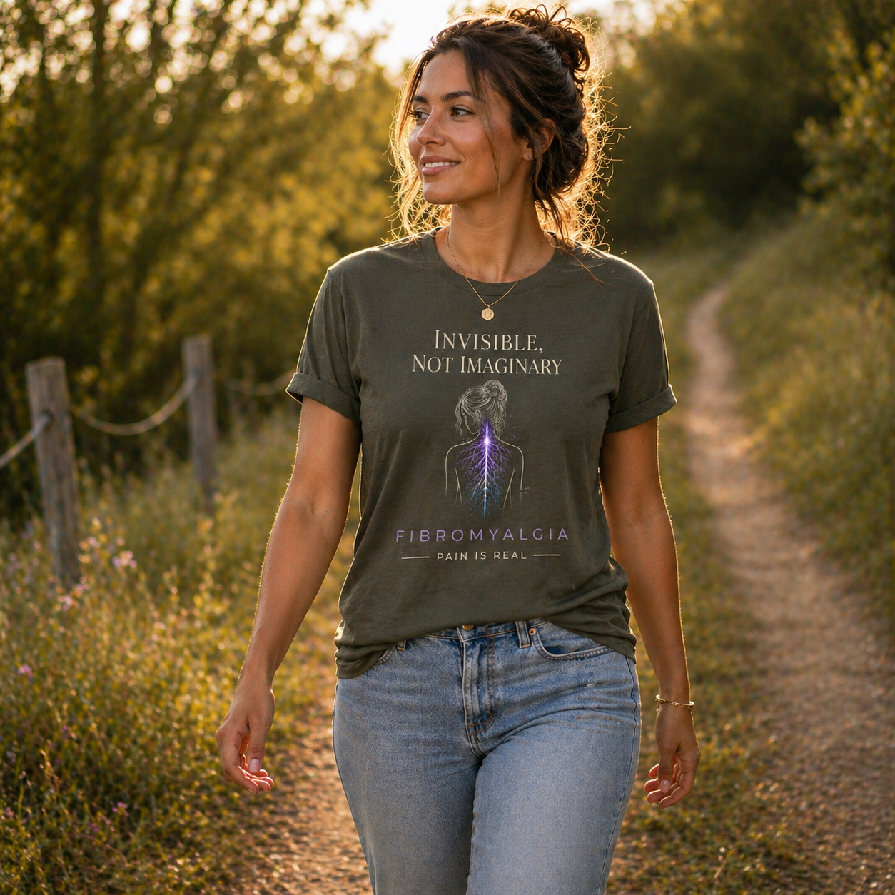 Invisible Not Imaginary – Awareness Quote T-Shirt