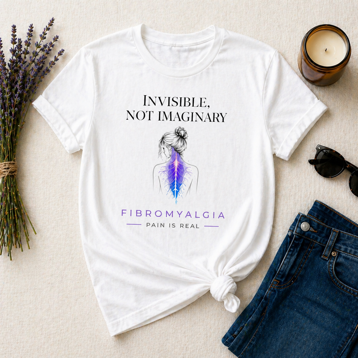 Invisible Not Imaginary – Awareness Quote T-Shirt