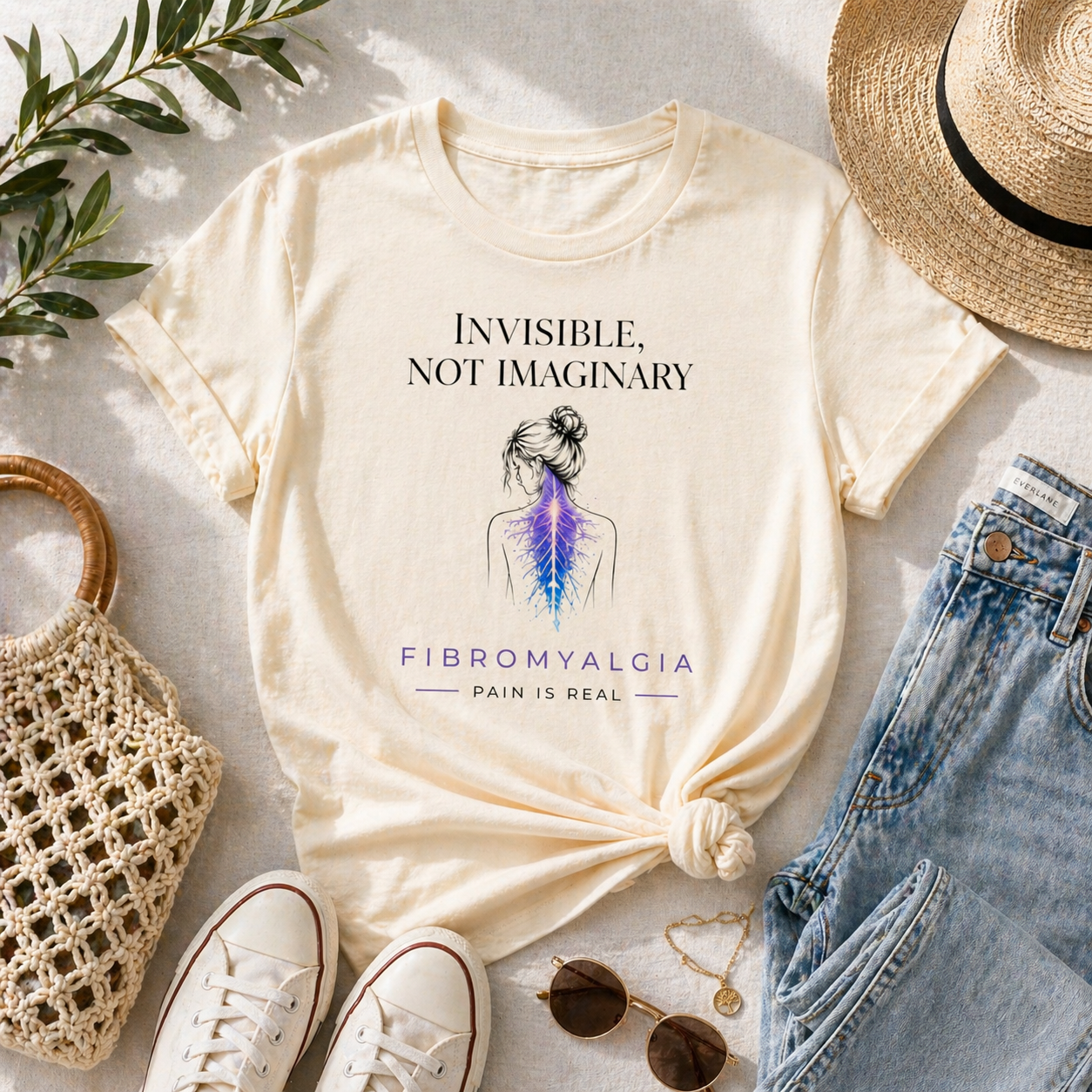 Invisible Not Imaginary – Awareness Quote T-Shirt