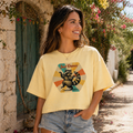 Just Dance Raccoon Graphic Tee – Vintage Aesthetic Animal Boxy Tee
