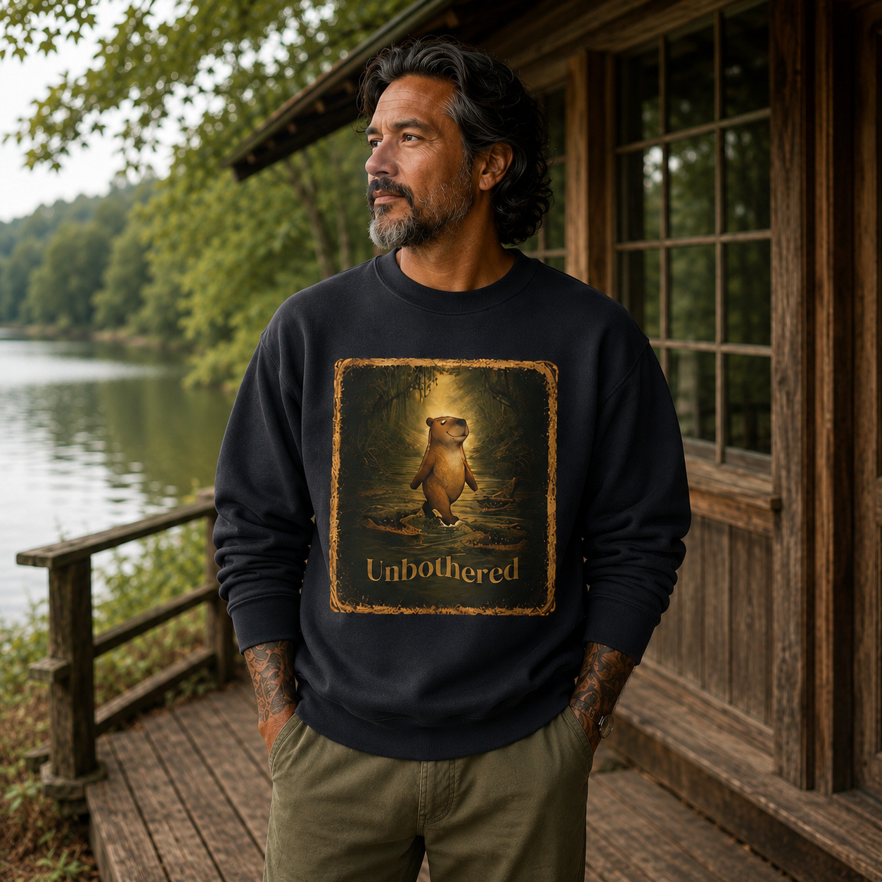 Unbothered Capybara Comfort Colors Crewneck