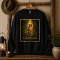 Cozy unisex sweatshirt featuring a vintage-style ‘Unbothered’ graphic of a calm capybara walking through swamp water surrounded by alligators. Relaxed fit pullover with soft fleece feel, available in earthy neutral colors for a cozy cottagecore and outdoors-inspired aesthetic.