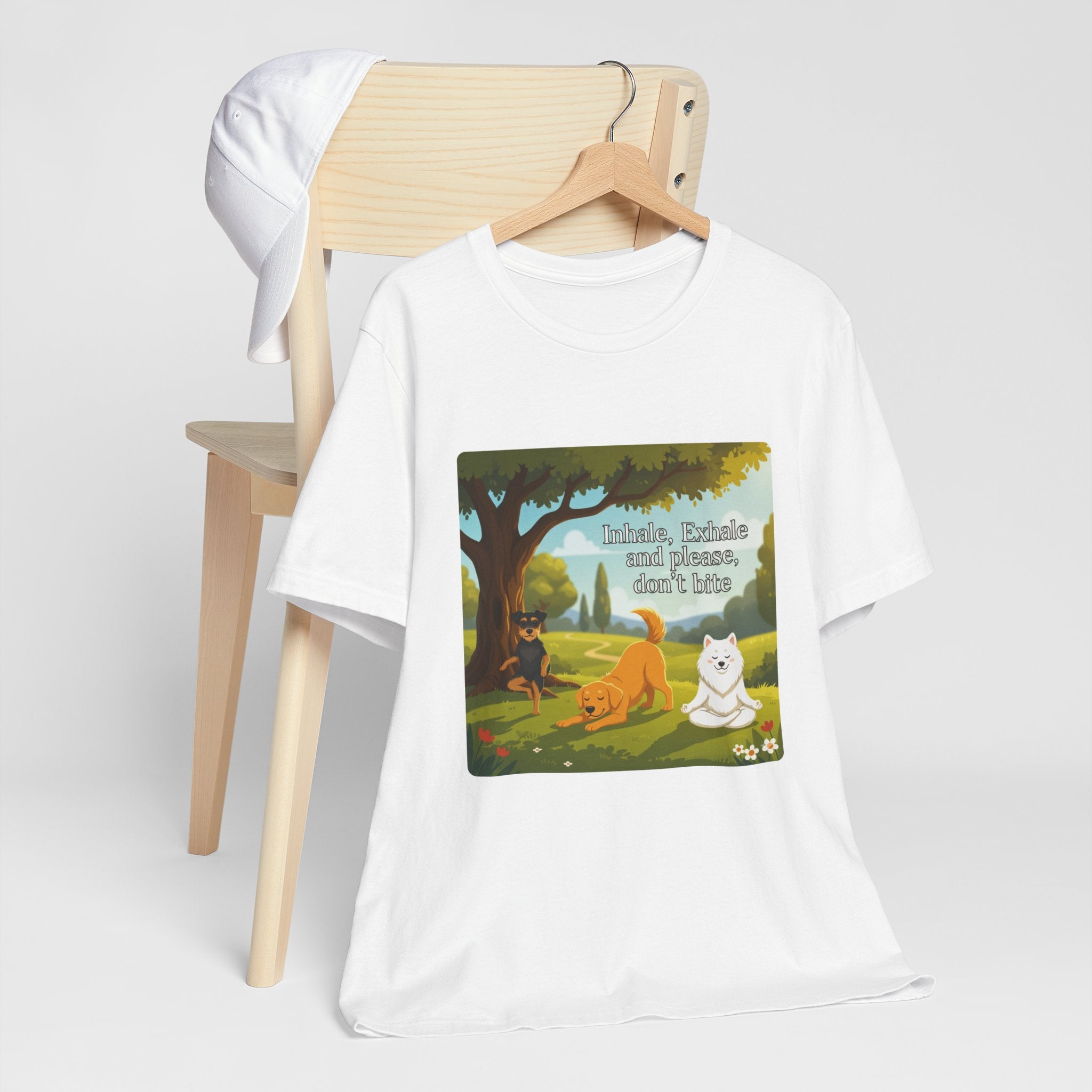 Pawmaste Unisex Shirt, Funny Inhale Exhale Dog Tee, Yoga Lover Gift, Dog Owner Graphic T-shirt